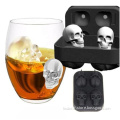 4 hole square silicone skull ice ball mold